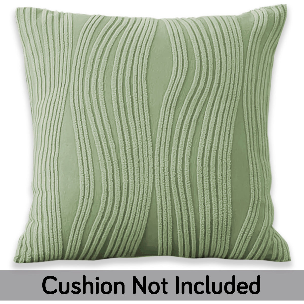 Nestiva Series Premium Knitting Jacquard Sofa Cushion Cover - Pastel Green