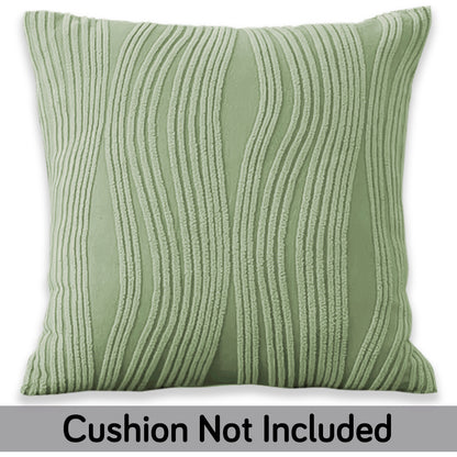 Nestiva Series Premium Knitting Jacquard Sofa Cushion Cover - Pastel Green
