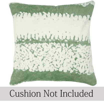 Luxury Wavy Plush Cushion Cover for Sofa - Pistachio Green