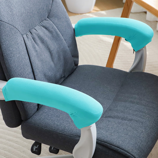 140gsm Armrest Covers for Office Chair (Zipper Style), 1 Pair, Sky Blue