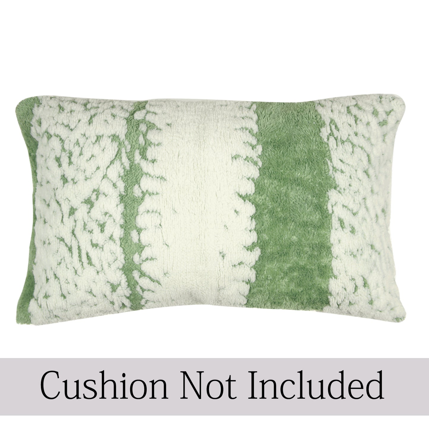 Luxury Wavy Plush Cushion Cover for Sofa - Pistachio Green