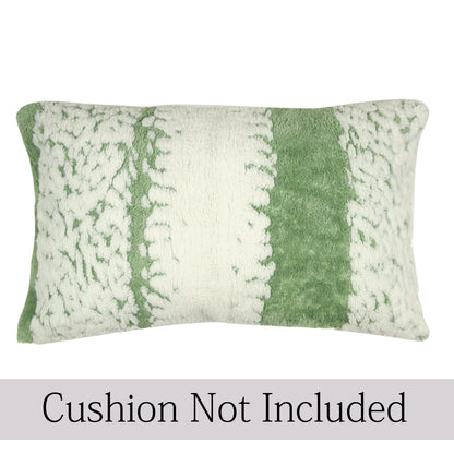 Luxury Wavy Plush Cushion Cover for Sofa - Pistachio Green