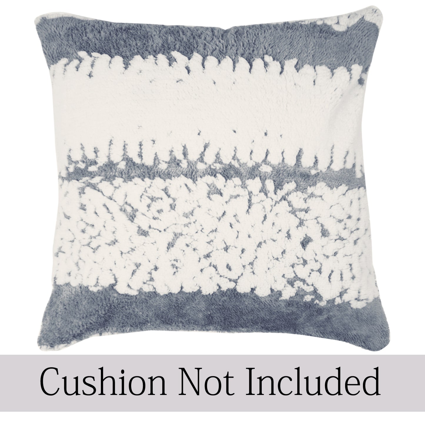 Luxury Wavy Plush Cushion Cover for Sofa - Pewter Grey