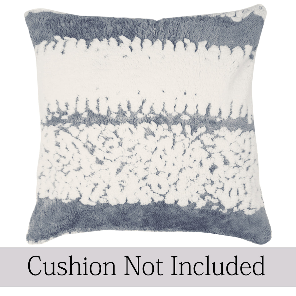 Luxury Wavy Plush Cushion Cover for Sofa - Pewter Grey - Pack of 2