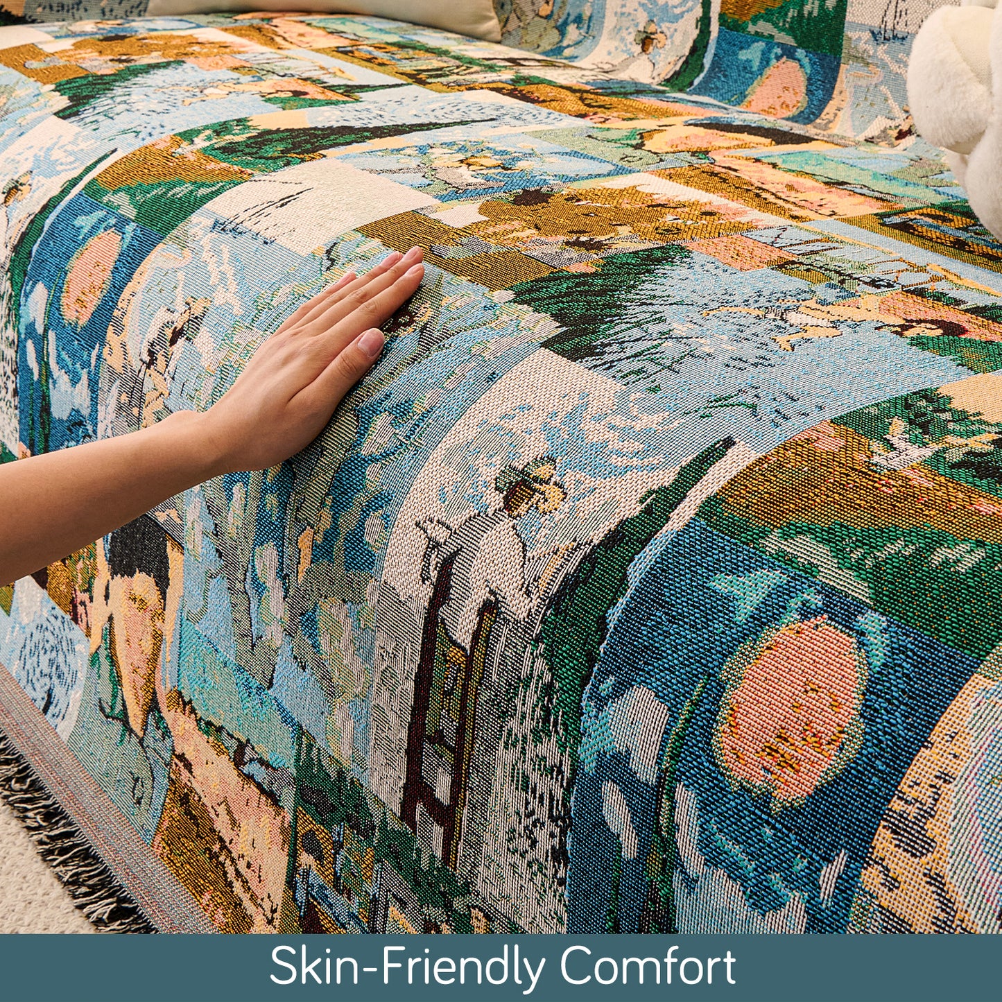 All-Season Chenille Sofa Throw, Canvas of Nature Series