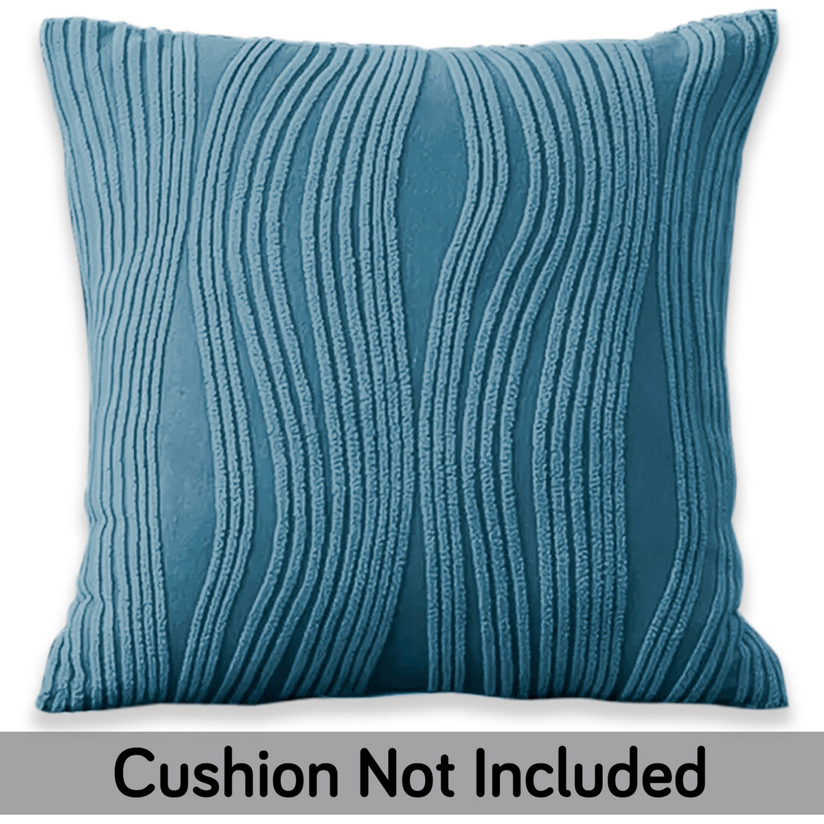 Nestiva Series Premium Knitting Jacquard Sofa Cushion Cover - Sea Blue