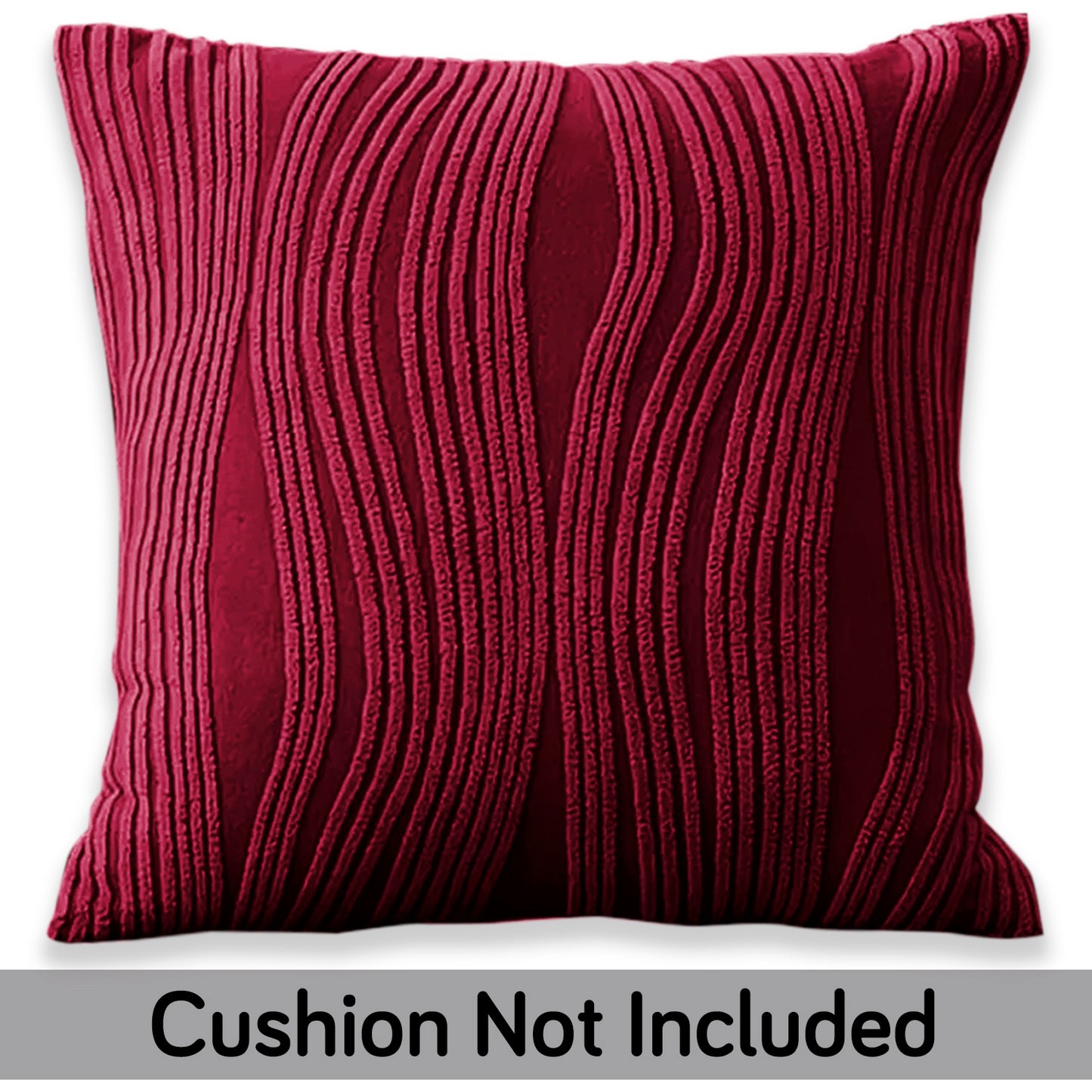 Nestiva Series Premium Knitting Jacquard Sofa Cushion Cover - Burgundy