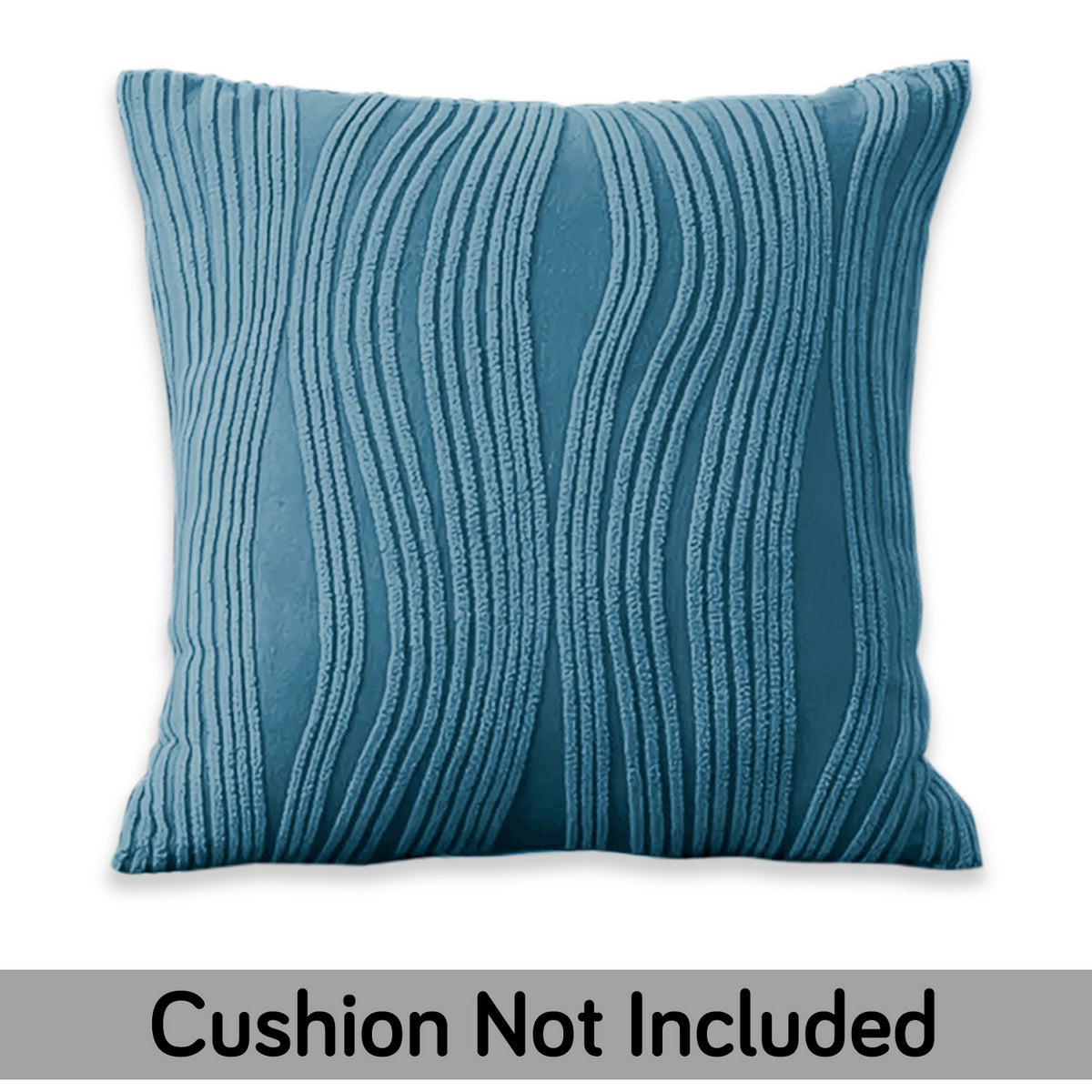 Nestiva Series Premium Knitting Jacquard Sofa Cushion Cover - Sea Blue