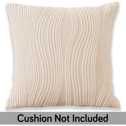 Nestiva Series Premium Knitting Jacquard Sofa Cushion Cover - Skimmed Cream