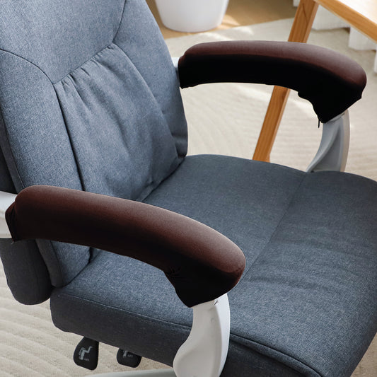 140gsm Armrest Covers for Office Chair (Zipper Style), 1 Pair, Brown