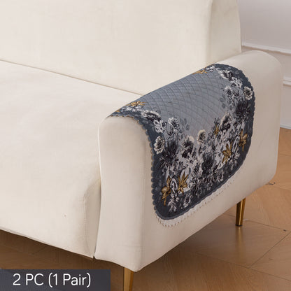 LoomVerse Quilted Sofa Cover Set Washable Sofa Panel for Seat & Back - Blue Belle