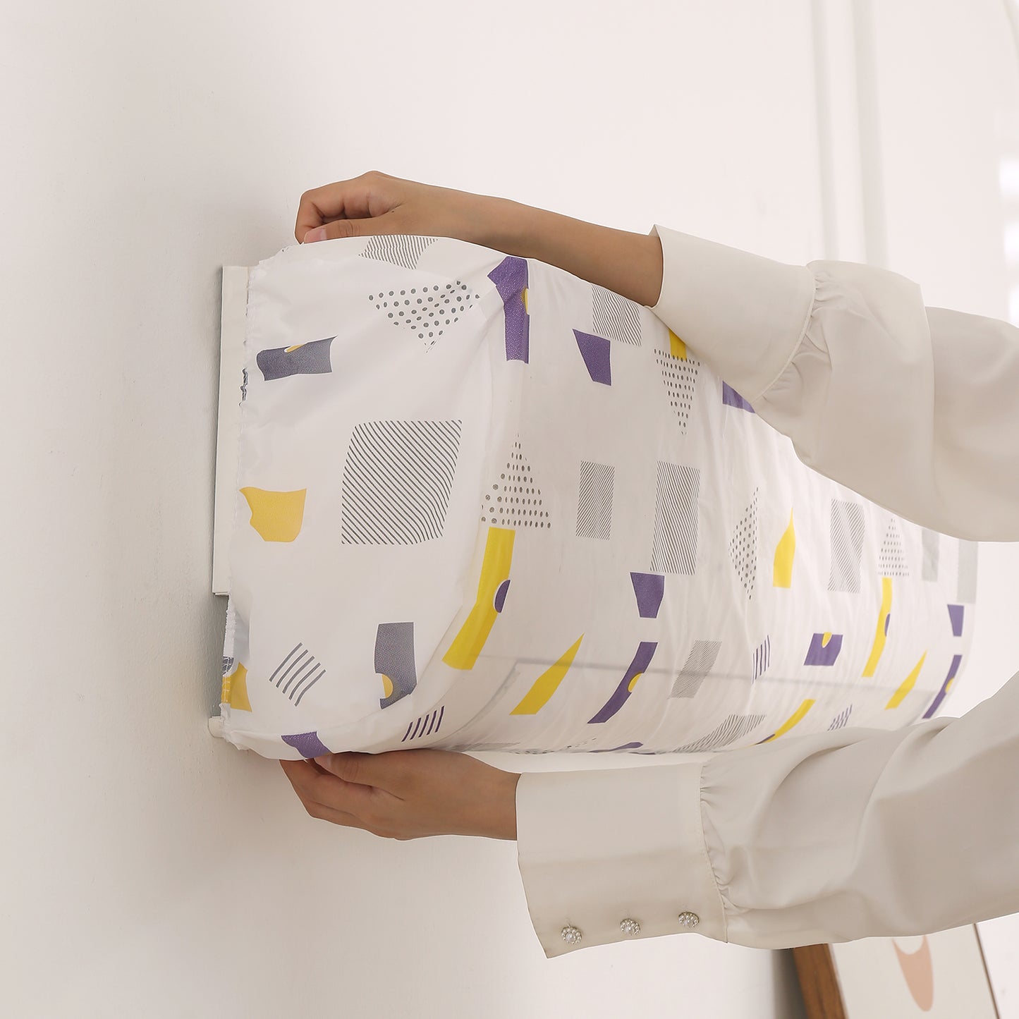 Dustproof, Waterproof & Washable Indoor AC Cover - Geometric Abstract
