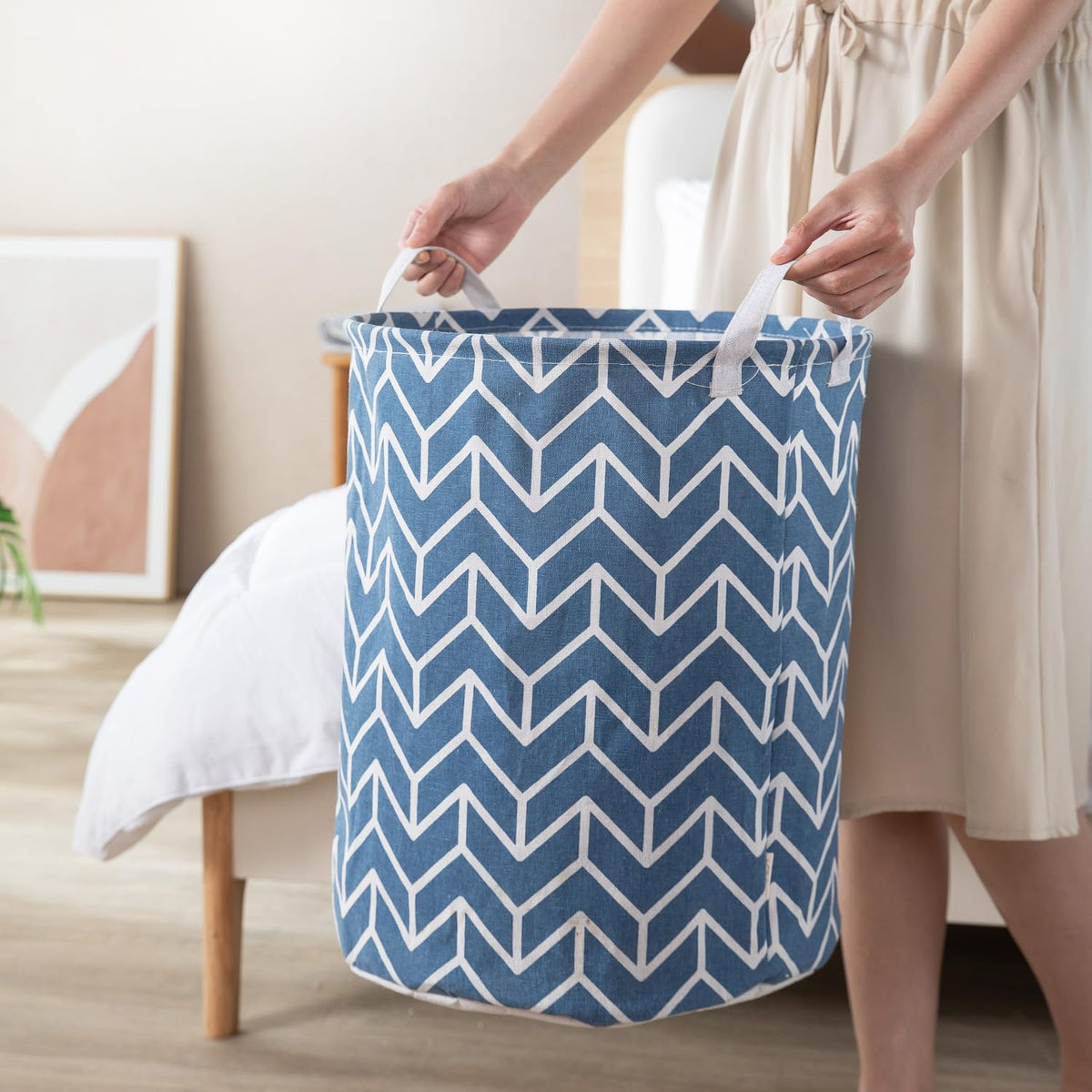 Foldable Laundry Bag with Handles, Large 43 LTR