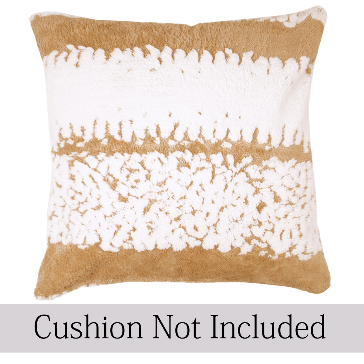 Luxury Wavy Plush Cushion Cover for Sofa - Desert Brown - Pack of 2