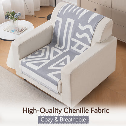Urban Tribe Premium Chenille Fabric Sofa Cover, Grey