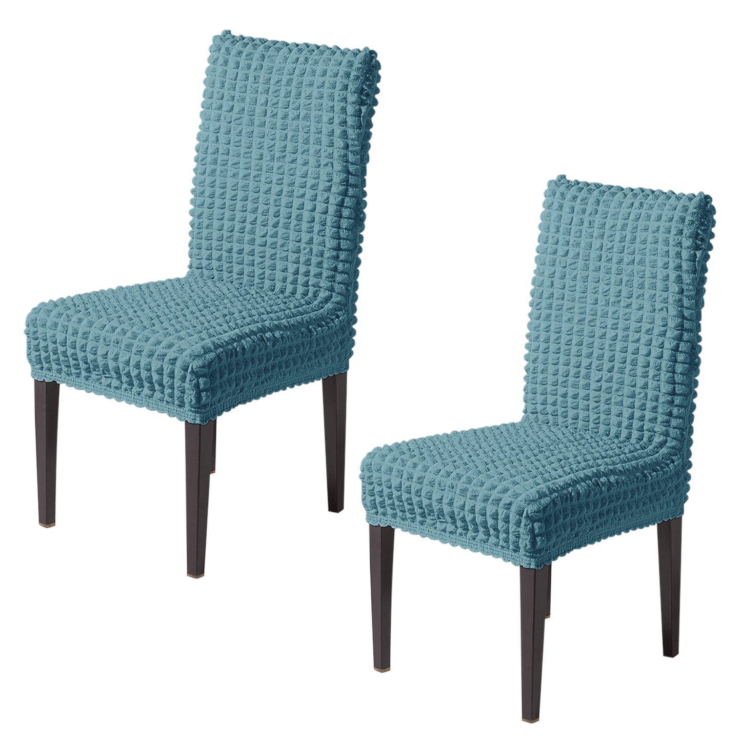 Aria Nova Bubble 280 GSM Dining Chair Cover Set of 1/2/4/6, Tropical Teal