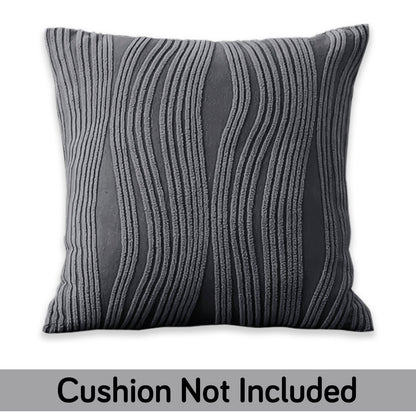 Nestiva Series Premium Knitting Jacquard Sofa Cushion Cover - Porpoise Grey