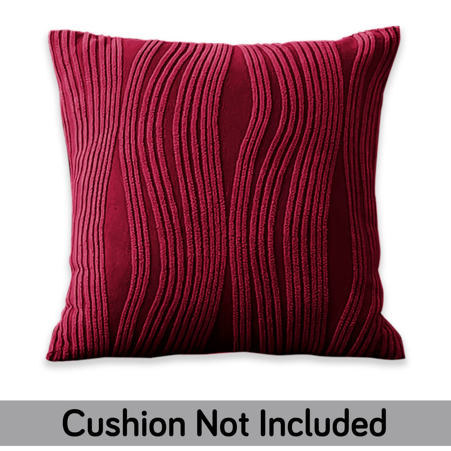 Nestiva Series Premium Knitting Jacquard Sofa Cushion Cover - Burgundy