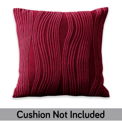 Nestiva Series Premium Knitting Jacquard Sofa Cushion Cover - Burgundy