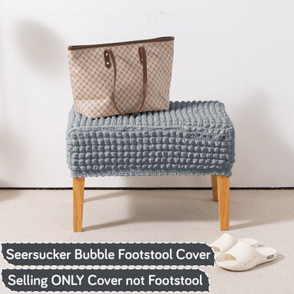 Aria Nova 280 GSM Bubble Stretchable Foot Rest Stool Cover, Dark Grey