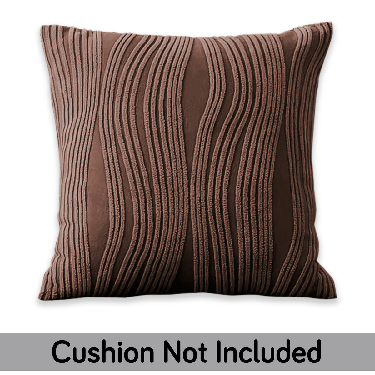 Nestiva Series Premium Knitting Jacquard Sofa Cushion Cover - Chocolate Brown