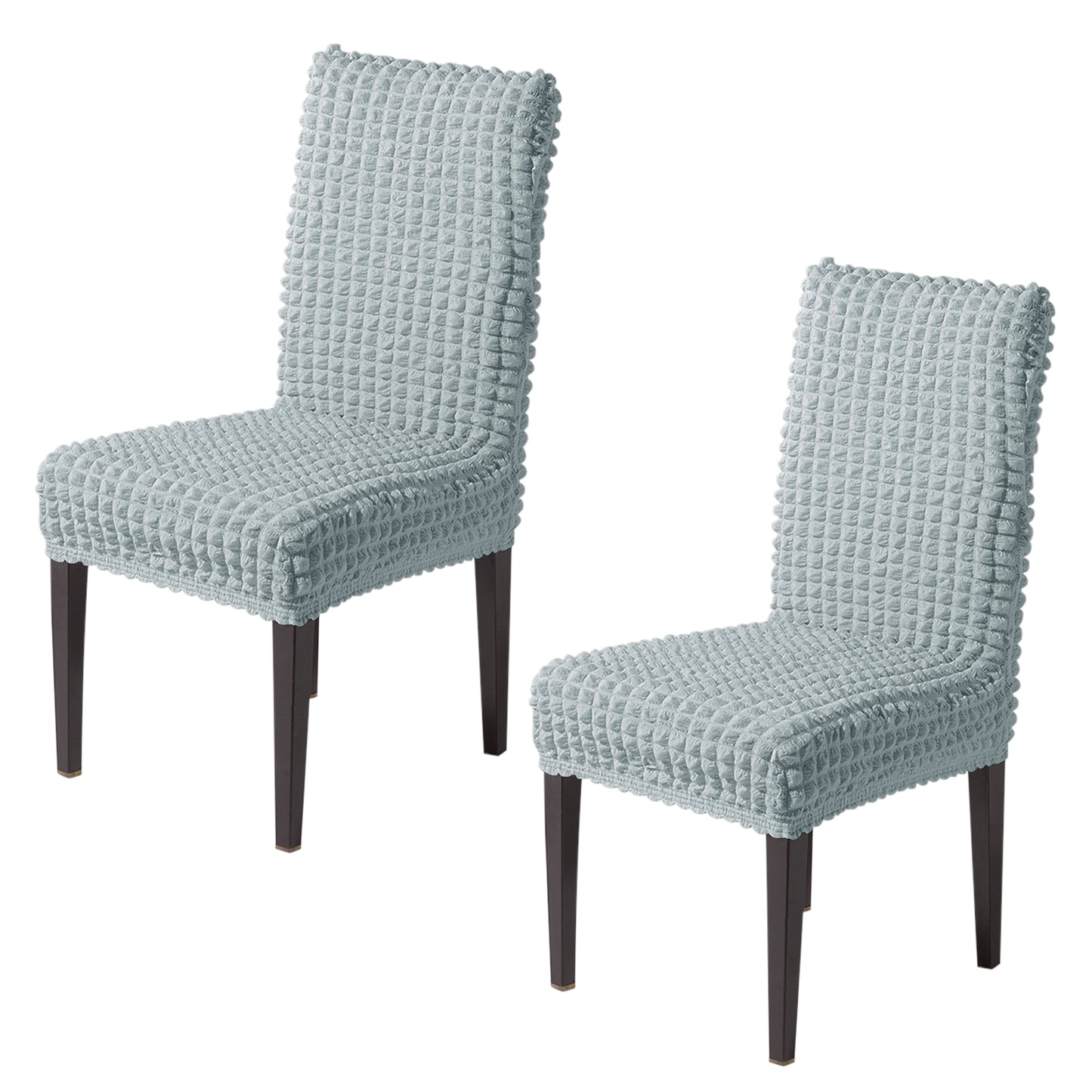 Aria Nova Bubble 280 GSM Dining Chair Cover Set of 1/2/4/6, Light Grey