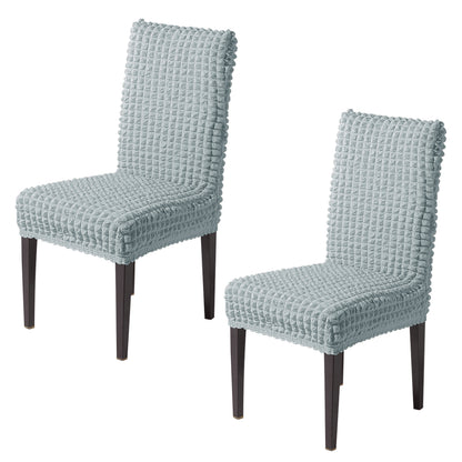 Aria Nova Bubble 280 GSM Dining Chair Cover Set of 1/2/4/6, Light Grey