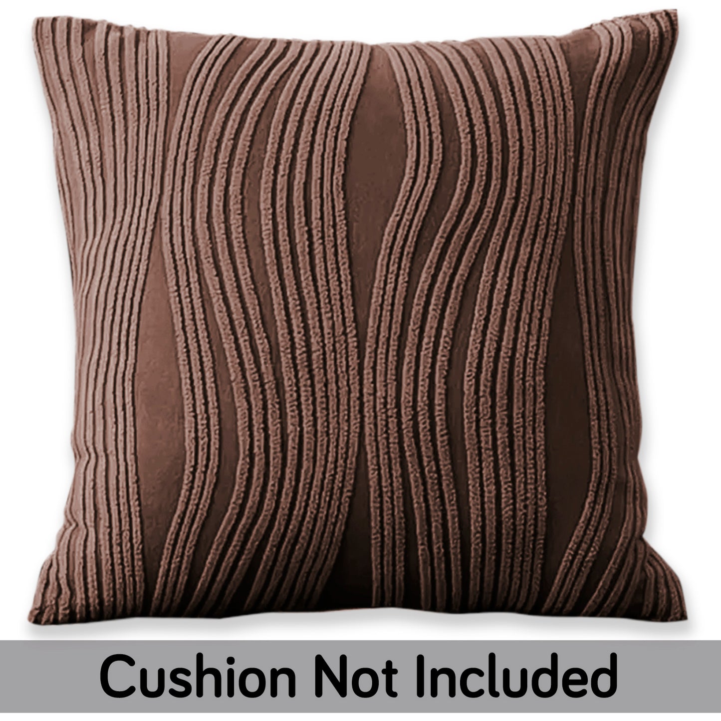 Nestiva Series Premium Knitting Jacquard Sofa Cushion Cover - Chocolate Brown