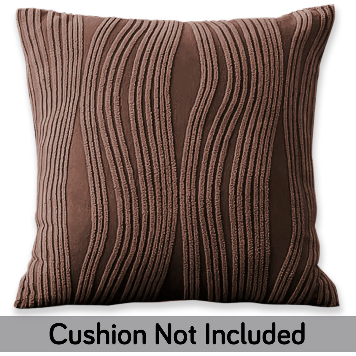 Nestiva Series Premium Knitting Jacquard Sofa Cushion Cover - Chocolate Brown
