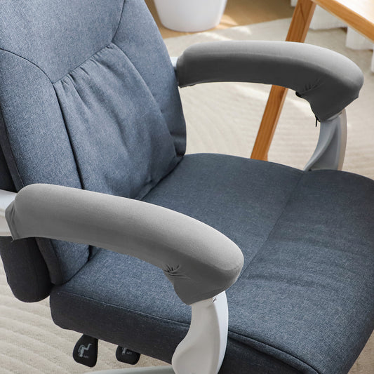 140gsm Armrest Covers for Office Chair (Zipper Style), 1 Pair, Smoke Grey