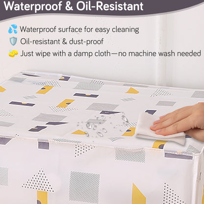 Waterproof Front Load / Top Load Washing Machine Cover | PEVA Dustproof Protective Cover for 6kg, 6.5kg, 7kg & 7.5kg Fully Automatic Machines, Geometric Abstract