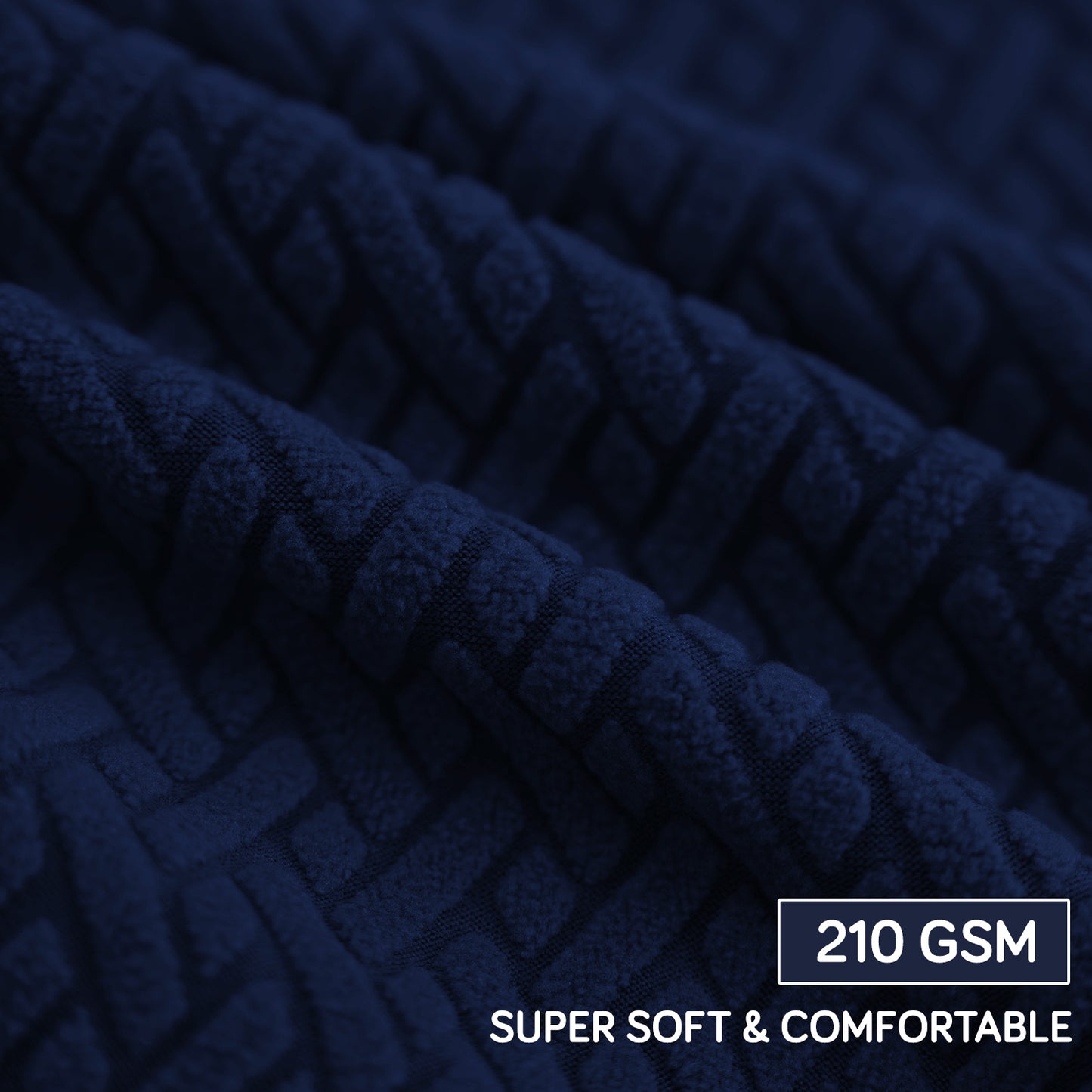 HOKIPO Premium Jacquard Stretchable Tub Chair Cover Slipcover, Navy Blue