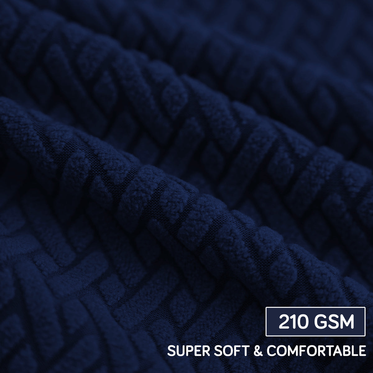 Premium Jacquard Stretchable Tub Chair Cover Slipcover, Navy Blue
