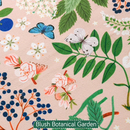 Holland Velvet 5-Seater Sofa Cover with Tassel (3+1+1), Beige Woodland Bloom