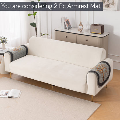 LoomVerse Quilted Sofa Cover Set Washable Sofa Panel for Seat & Back - Tranquil Tree