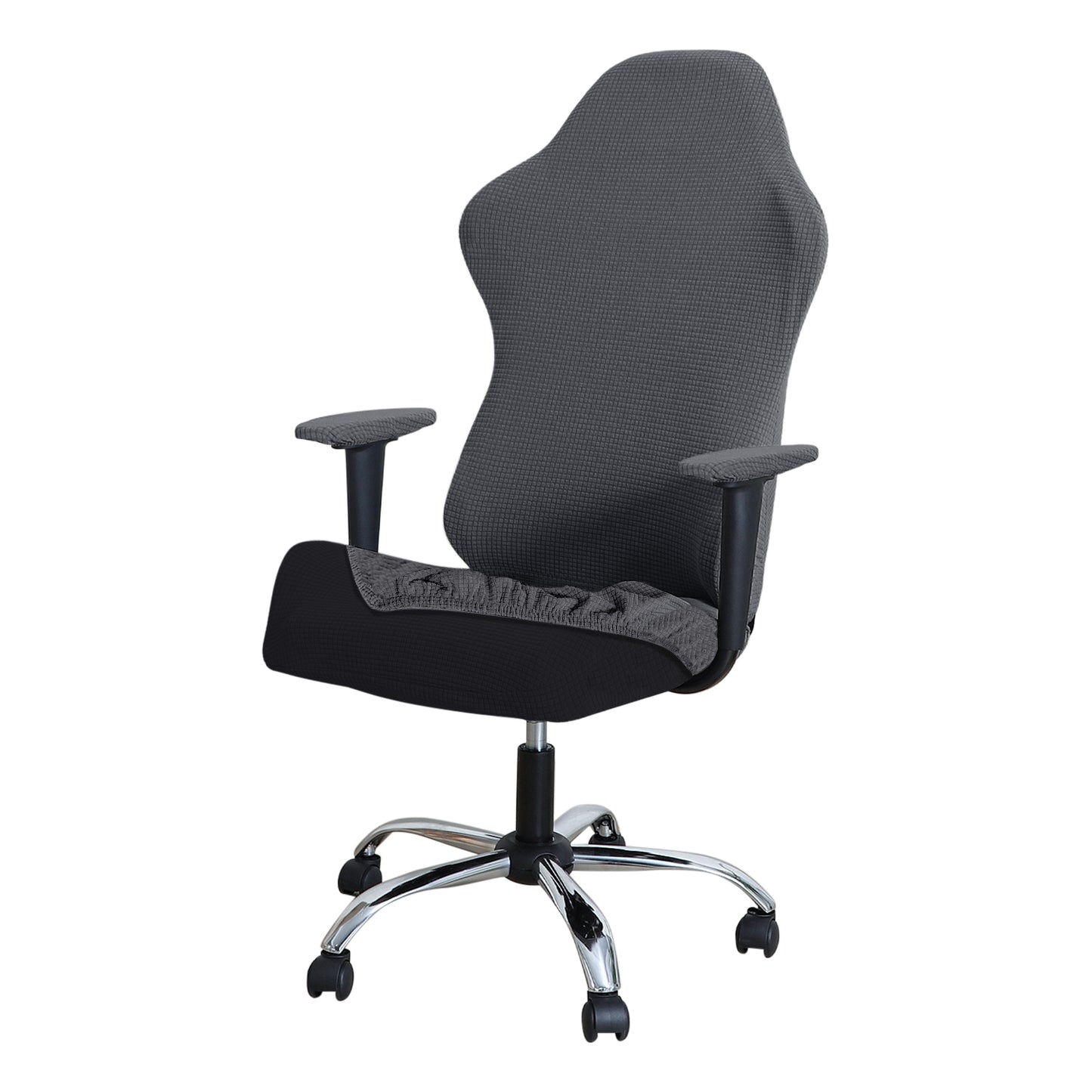 Stretchable Jacquard Elastic Gaming Chair Cover, Dark Grey