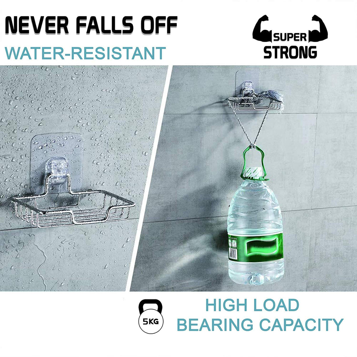 Buy pack of two stainless steel wall mounted soap stand for kitchen​ and bathroom | HOKIPO