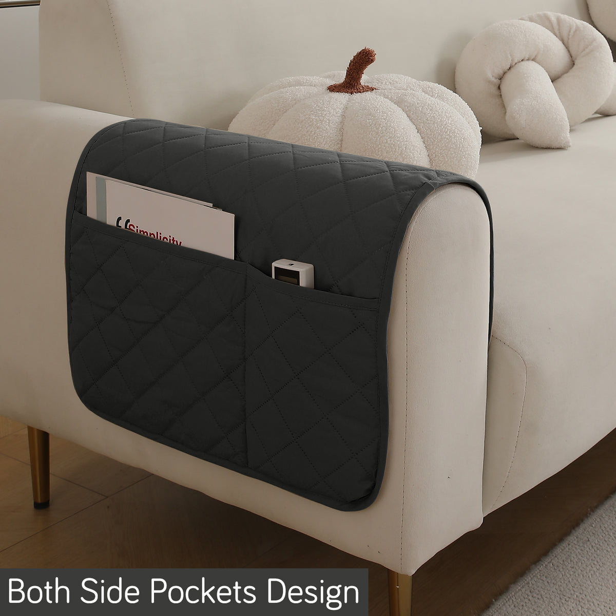 Drylin Quilted Sofa Cover Mat, Grey