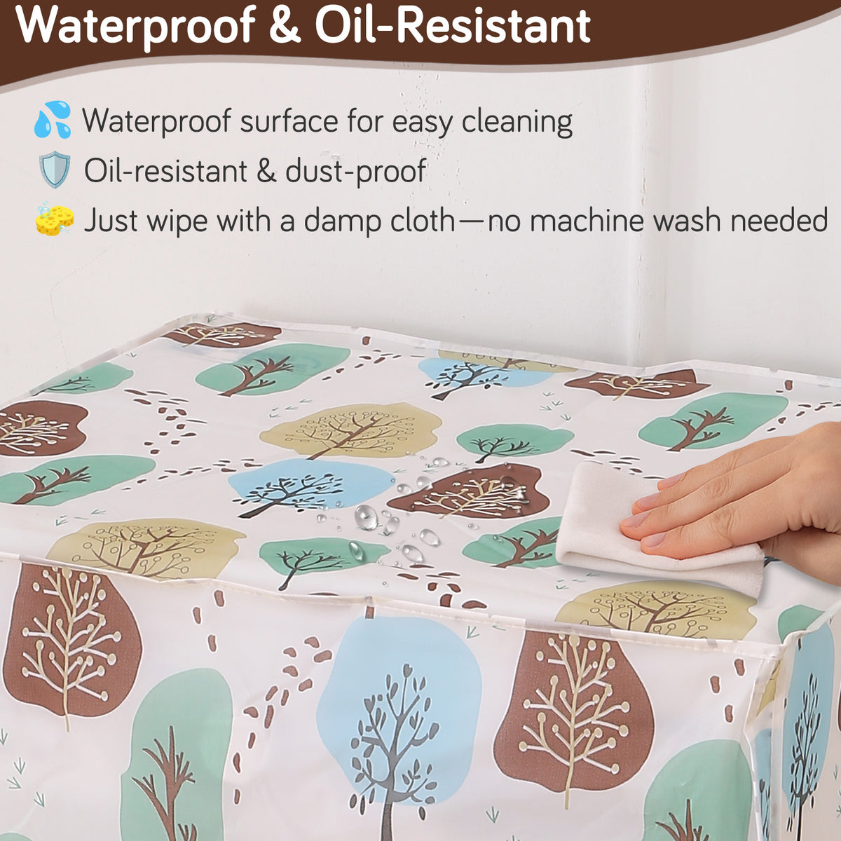 Buy waterproof washing machine cover in Nature Trees Print for daily use | Hokipo