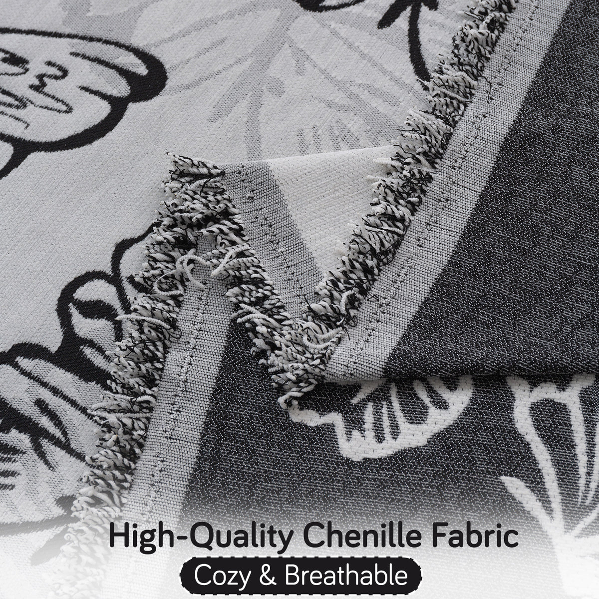 High Quality Chenille Fabric, Cozy & Breathable Sofa Throw - HOKIPO