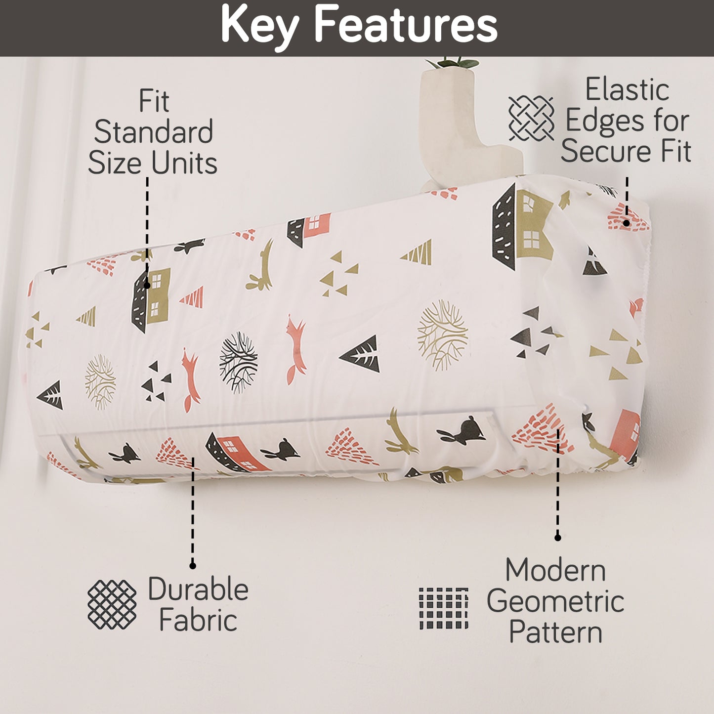 Dustproof, Waterproof & Washable Indoor AC Cover - Woodland Village