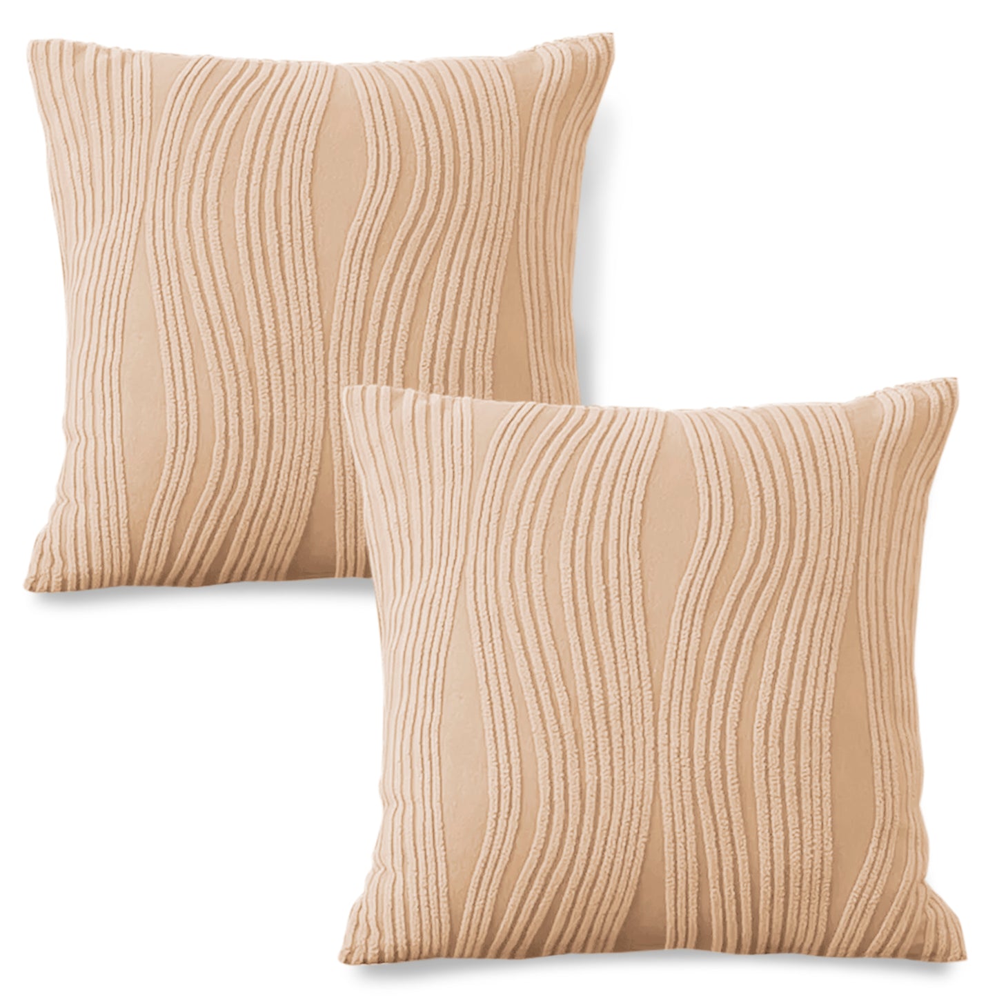 Nestiva Series Premium Knitting Jacquard Sofa Cushion Cover - Blush Beige