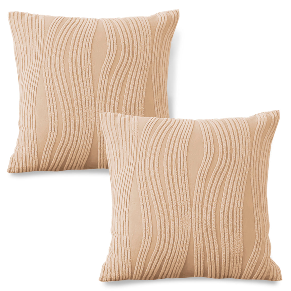 Nestiva Series Premium Knitting Jacquard Sofa Cushion Cover - Blush Beige