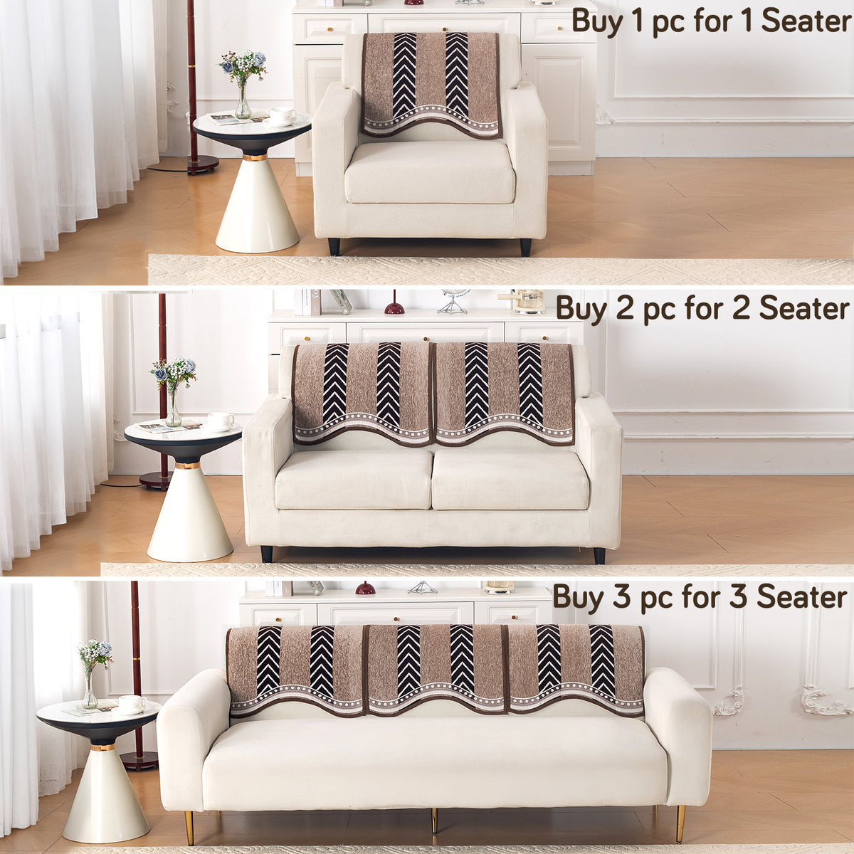 Serene Curves Sofa Cover Mat, Nomad Chevron