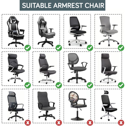 140gsm Printed Armrest Covers for Office Chair (Elastic Style), 1 Pair, Wine Abstract Geometry