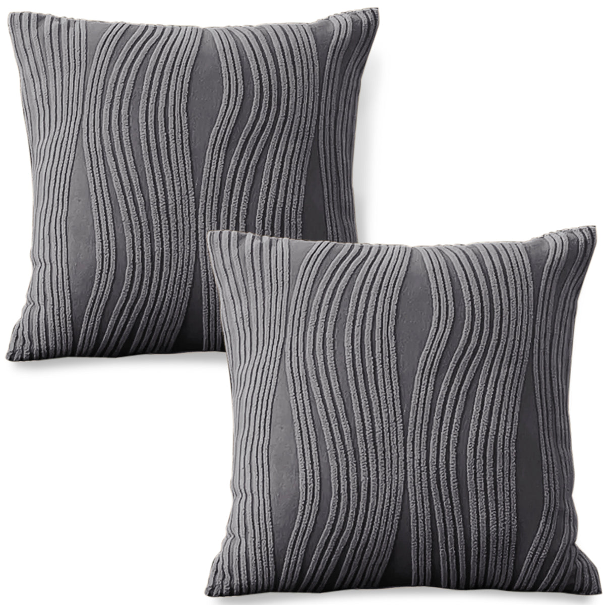 Nestiva Series Premium Knitting Jacquard Sofa Cushion Cover - Porpoise Grey