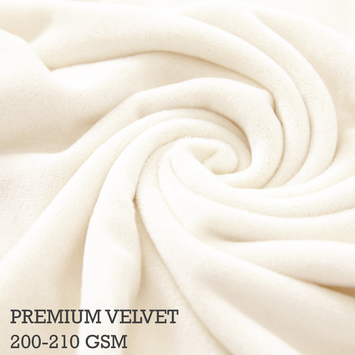 Premium Original Velvet Wing Chair Cover, Beige