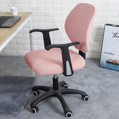 Stretchable Jacquard Office Chair Slipcover for Rotating Chair, Pink