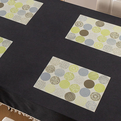 Color Splash PVC Mats for Dining Table, Bubble - Lemon Yellow