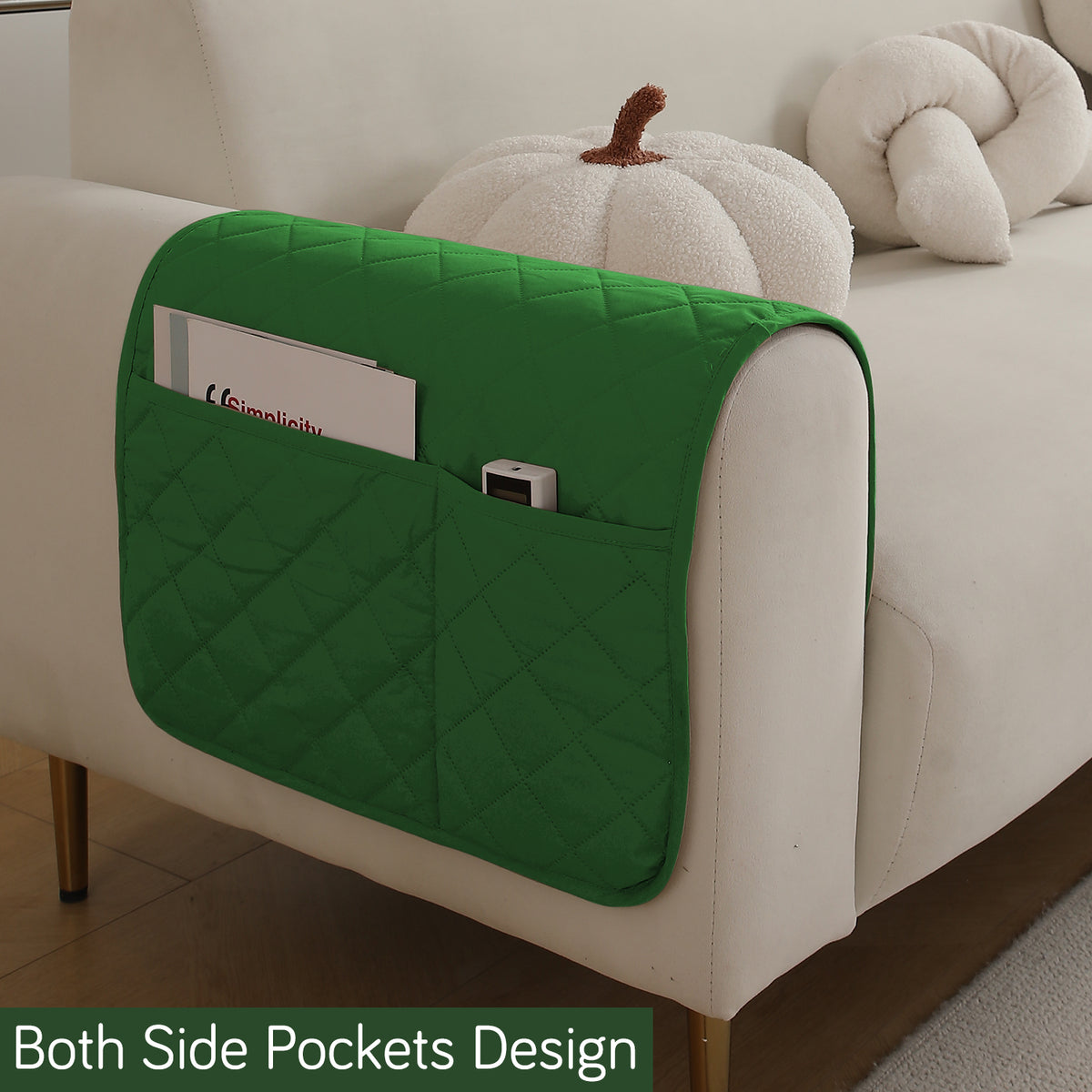 Drylin Quilted Sofa Cover Mat, Green